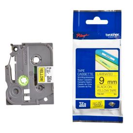 Brother | TZE-621 | Labelling Tape Cassette | Black On Yellow | 9mm