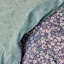 Karaca Home | Flori Green Double Sided Duvet Cover Set | 200 cm x 220 cm