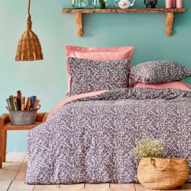 Karaca Home | Flori Salmon Double Sided Duvet Cover Set | 200 cm x 220 cm