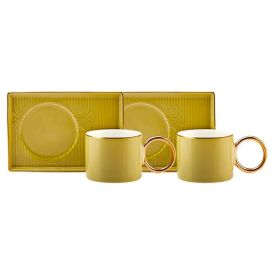 Karaca | Soho Green Coffee Cup Set for 2 People | 80 ml