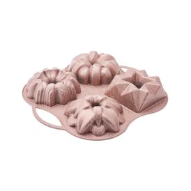 Karaca | Cake Pro 4-Piece Rosegold Casting Cake Mold