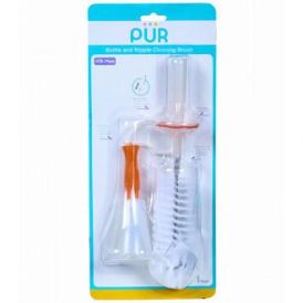PUR | Bottle and Nipple Brushes with stand for draining