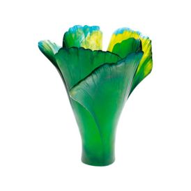 Daum | Crystal Ginkgo Vase