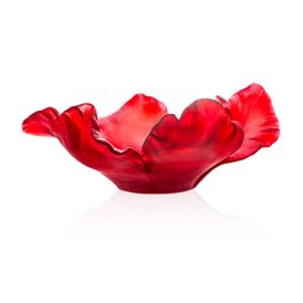 Daum | Crystal Tulip Bowl Red Large