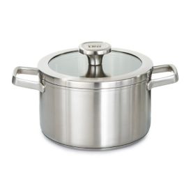 Berghoff | Leo Graphite Recycled Stainless Steel Stockpot 20 CM With Glass Lid