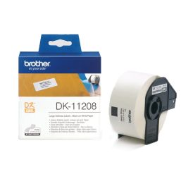 Brother | Lable Roll | DK-11208 - Black on White | 38mm x 90mm