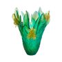 Daum | Crystal Crystal Small Green Vase Tressage