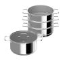 Berghoff | 5 Piece Steamer Set Helix Stainless Steel